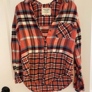 A&F PINK FLANNEL